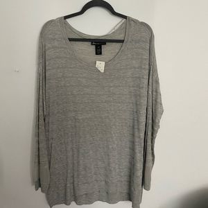 Lane Bryant Gray Lightweight popover top